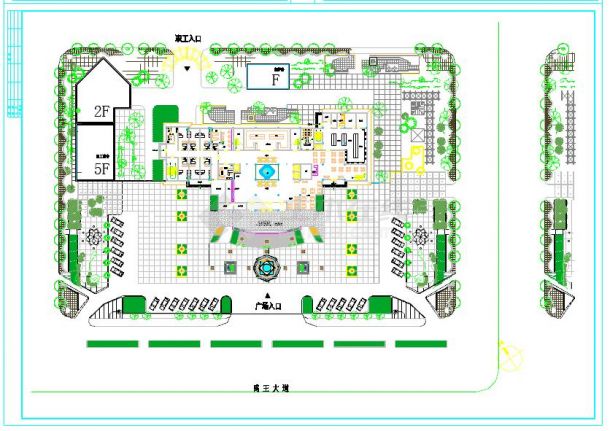 十层酒店设计建筑设计cad施工图（含总平面布置图）-图一