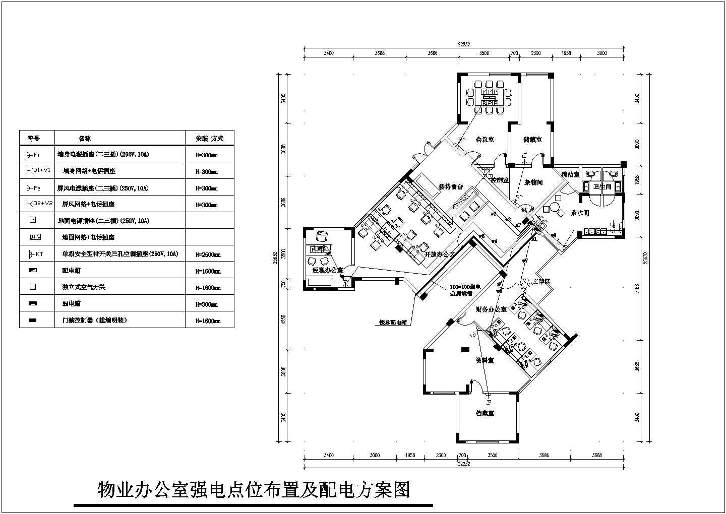 某物业办公楼电气改造设计图纸