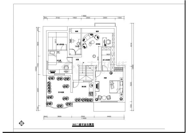 浙江复式住宅欧式古典室内装修设计cad施工方案图-图二