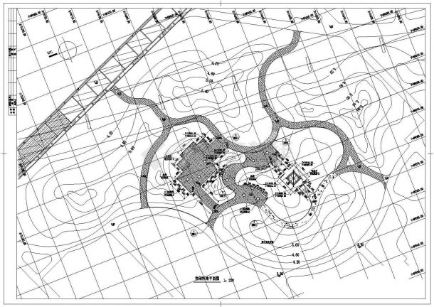 某闹市区繁华公园建筑景观园林规划CAD全套设计施工图（非常精致、标注详细）-图二