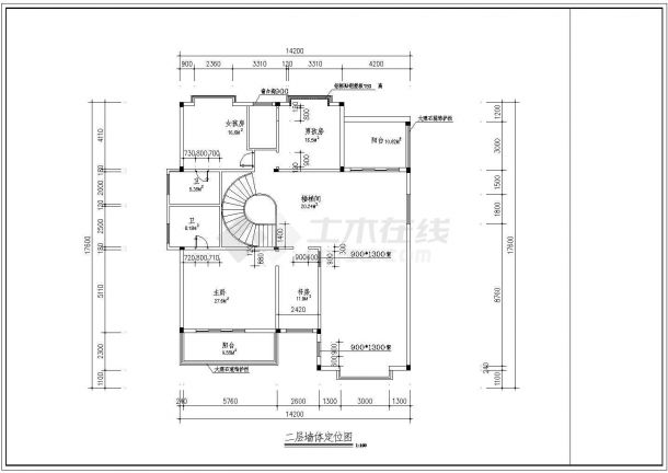 广东500平方花园式二层别墅新中式装修施工cad方案图-图一