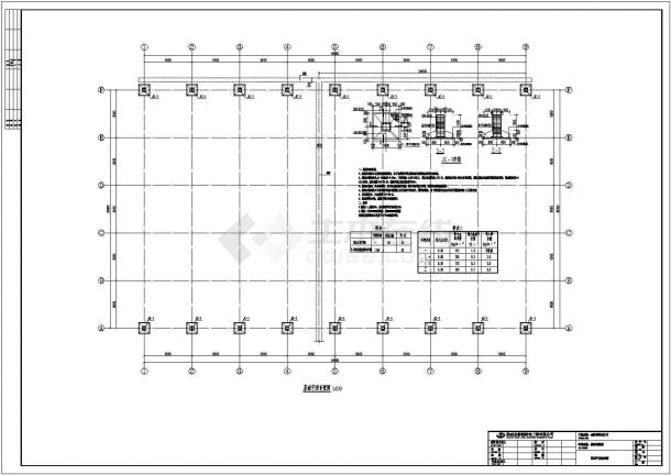 大跨度门式框架结构厂房钢结构料棚施工图-图一
