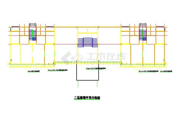 某办公大楼玻璃幕墙建筑设计cad施工图-图二