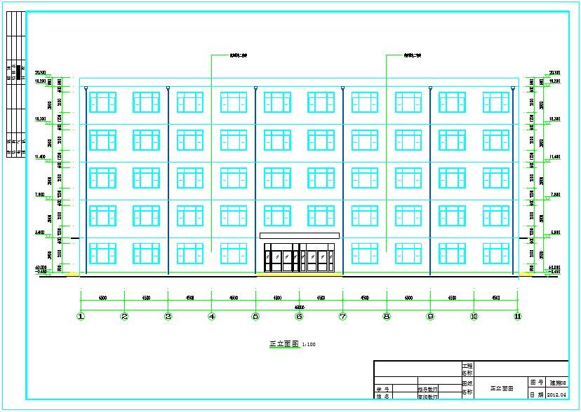 3500平米五层小学教学综合办公楼建筑、结构全套设计图