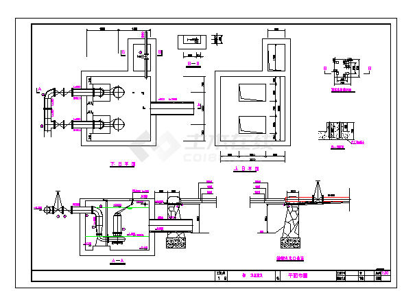 物园构筑物水电设计cad图，共4张图-图一