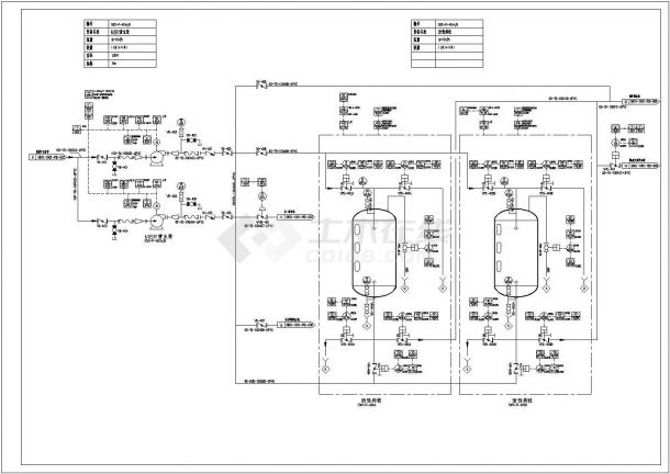 某污水厂工艺流程图及平面布置设计图-图二