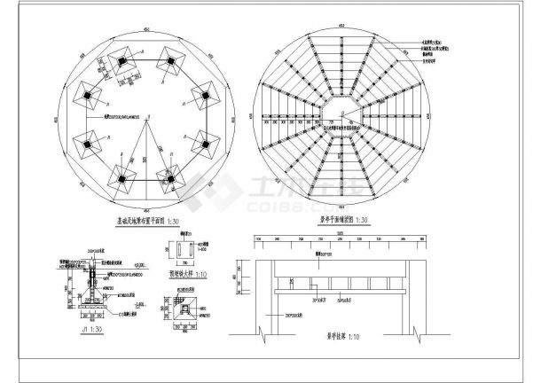 木结构八角亭建筑规划参考图-图二