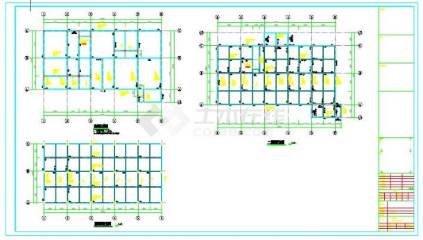 地上二层框架结构办公楼全套结构设计cad施工图-图二