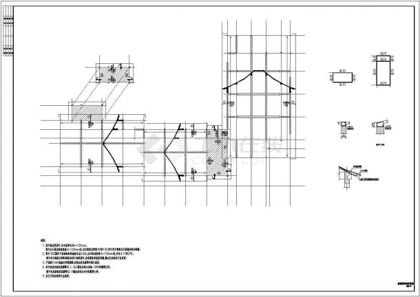 某三层四合院结构设计施工图-图一
