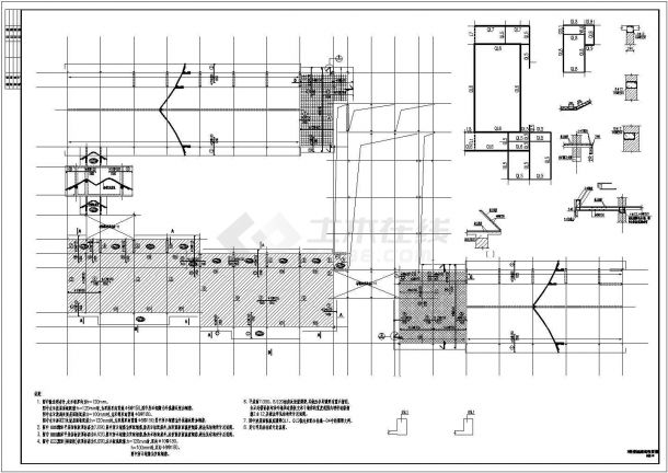 某三层四合院结构设计施工图-图二