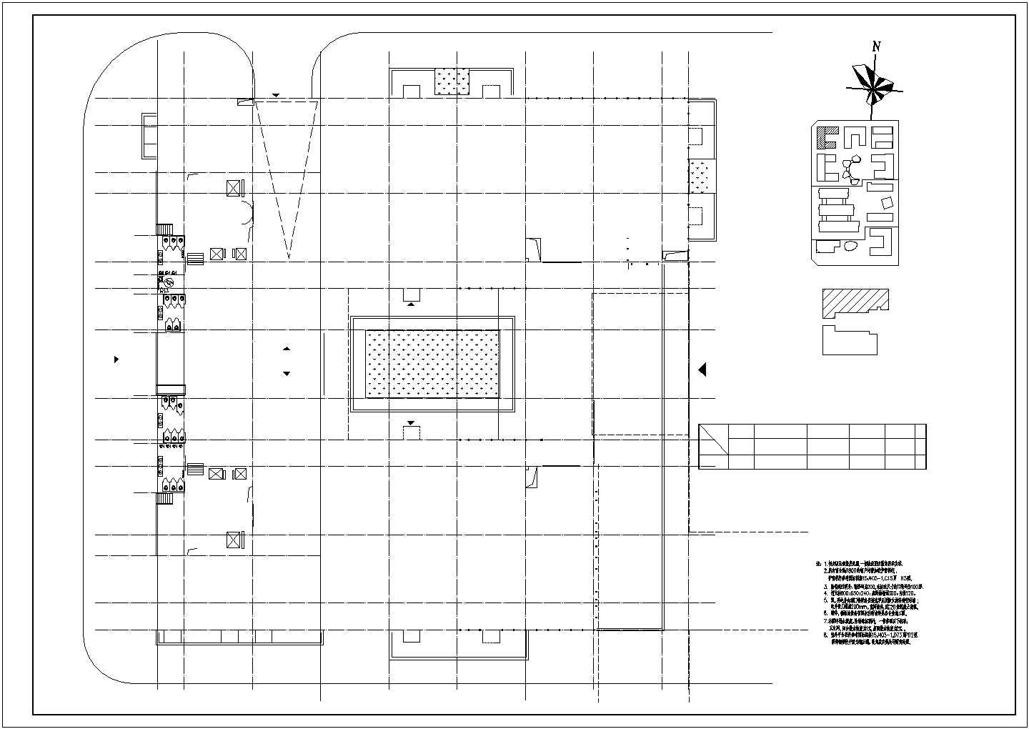 某十层生物科技产业园区7号楼 建筑施工图（一层建筑面积3395平方米）