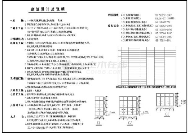 【上海】三层框混结构私人别墅建筑、结构施工图-图一