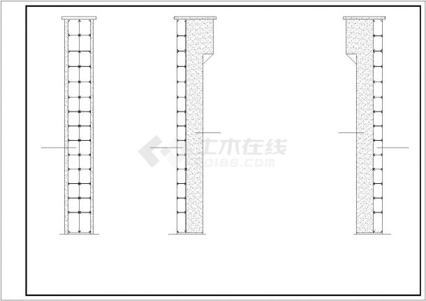 增建五层钢框架结构观光电梯结构设计cad施工图-图二