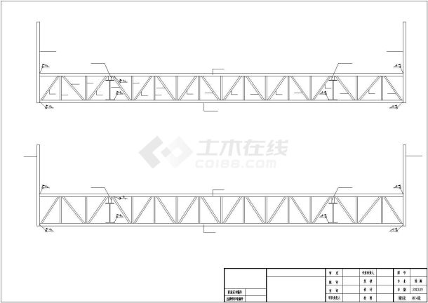 物流园钢结构大门结构设计cad施工图-图一