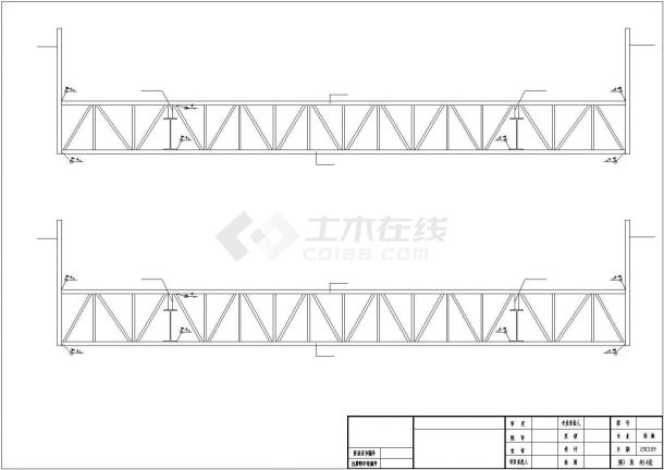 物流园钢结构大门结构设计cad施工图-图二