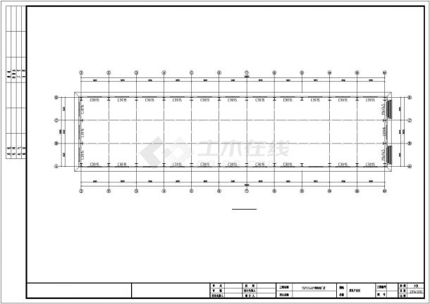 15米跨钢结构带夹层厂房方案设计cad图-图二