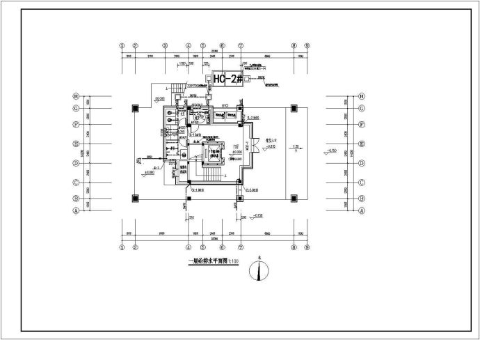 某会展中心附属用房给排水施工图_图1