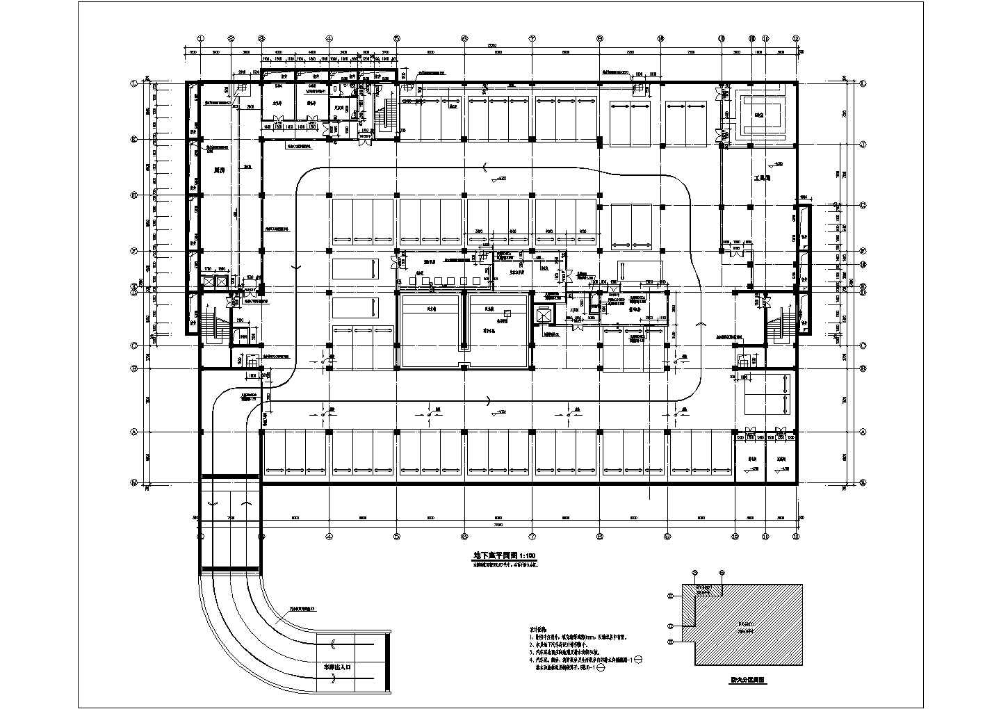 某学校综合办公楼含食堂设计施工图纸