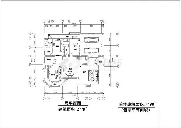 多层别墅建筑设计施工图（多套整合）-图二