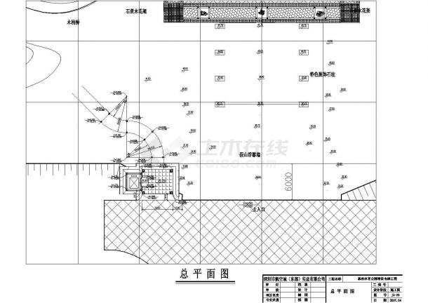 深圳休闲景区观光电梯走廊及平台结构施工cad平面方案图-图二