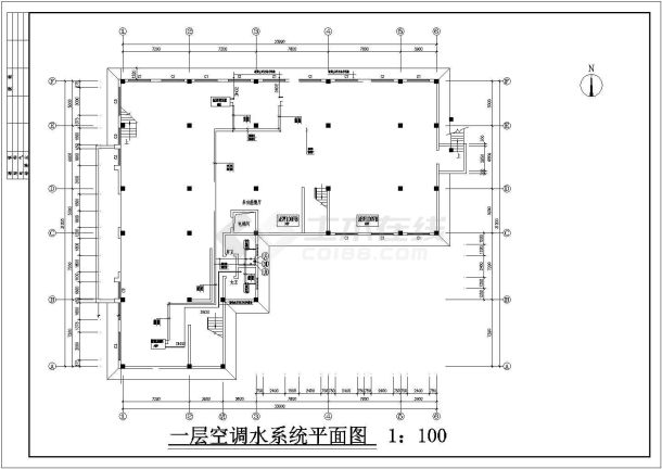 酒店中央空调系统设计施工图cad图纸-图二