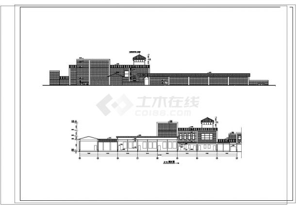 标准的两进老北京四合院及办公区平立面图-图一