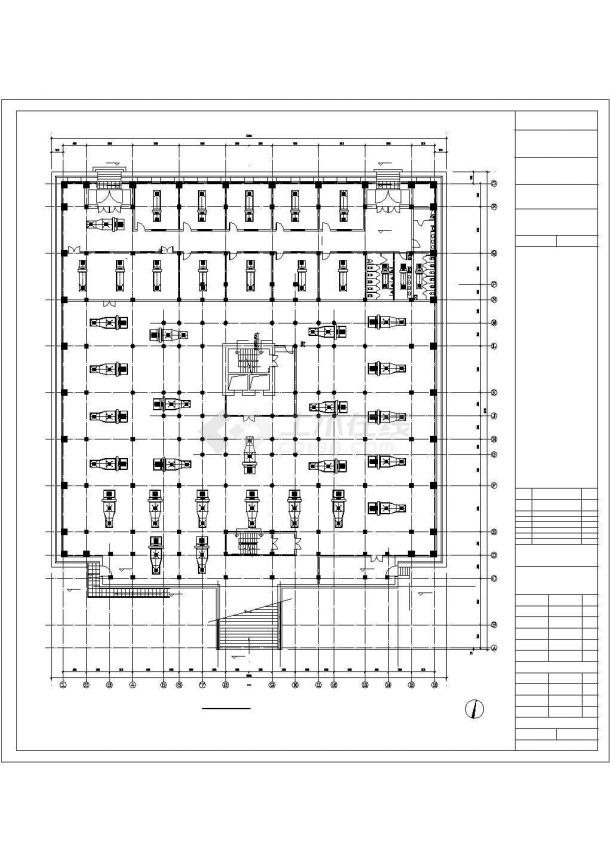【北京】大空间办公楼中央空调系统设计图纸-图二