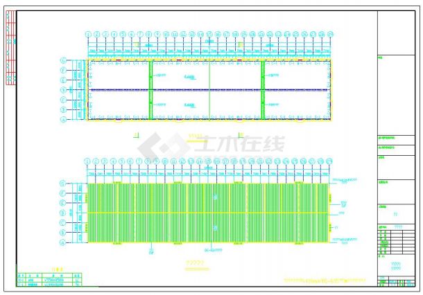 48米跨轻型门式钢屋架结构贸易公司厂房结构设计cad施工图-图一