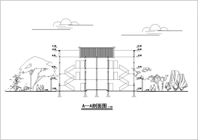 川南某处民居住宅楼建筑方案设计图_图1