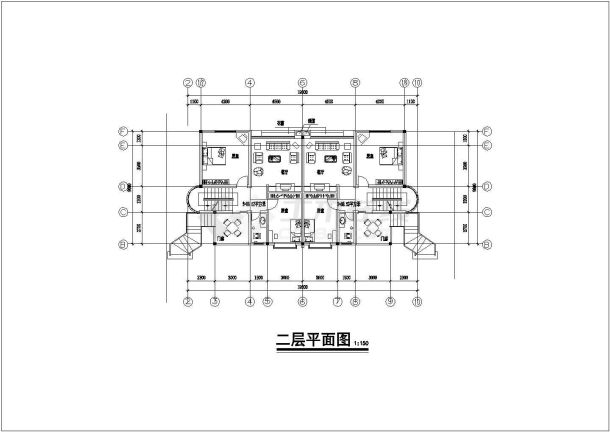 川南某处民居住宅楼建筑方案设计图-图二