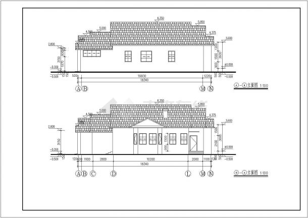 某单层私人小别墅建筑设计图纸-图二