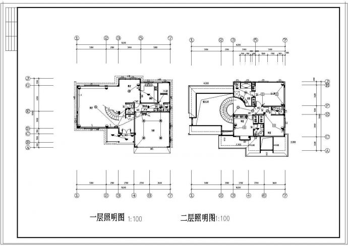 某美式别墅住宅电气设计图（6张）_图1