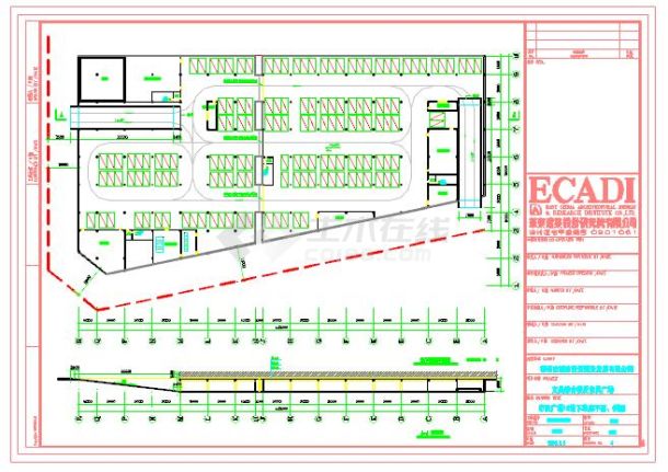 广场地下车库建筑设计CAD施工图纸-图一