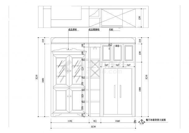 美式新古典三室两厅住宅装修施工图（附效果图）-图二
