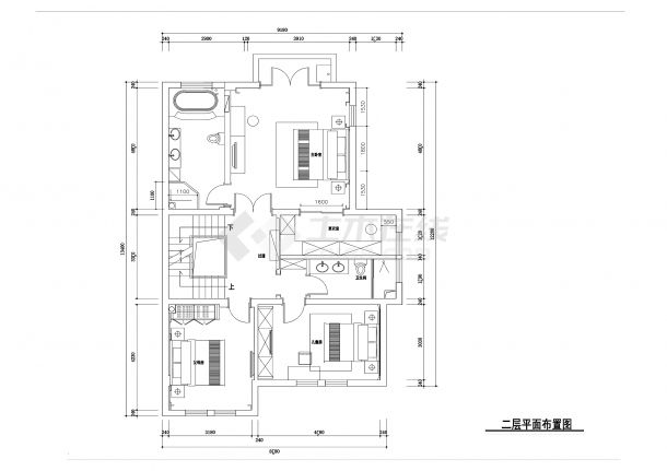 【常熟】尚湖山庄欧式三层联体别墅含地下室装修施工图（附效果图）-图二