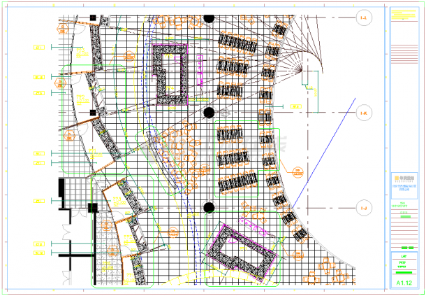 沈阳万象城美食广场建筑设计施工图纸（含效果图）-图一