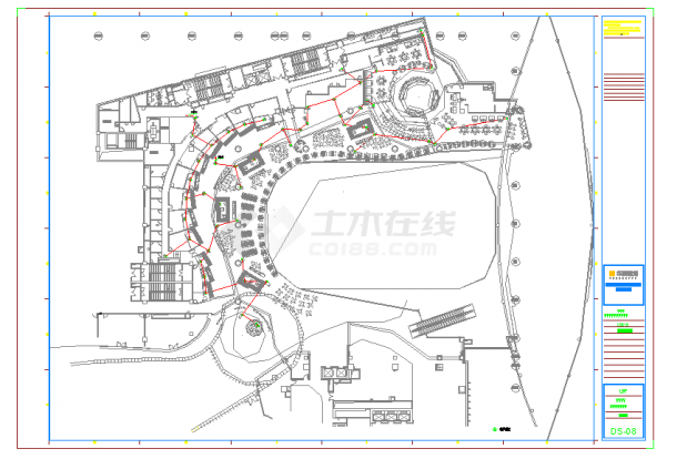 沈阳万象城美食广场建筑设计施工图纸（含效果图）-图二
