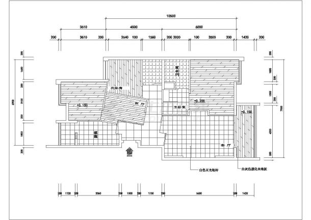 经济型小三房室内装修设计cad平面方案图（餐厅布局特别）-图二