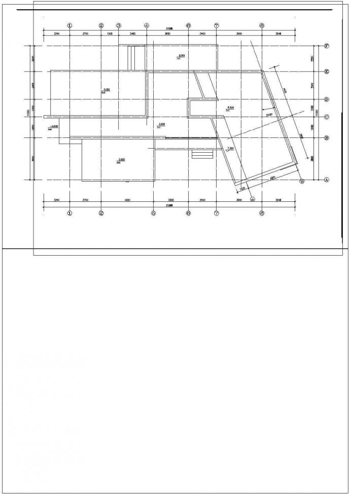某市现代别墅建筑方案CAD设计图纸_图1