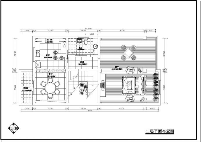 超豪华四层大气别墅装修设计cad施工方案图（长方形户型）_图1