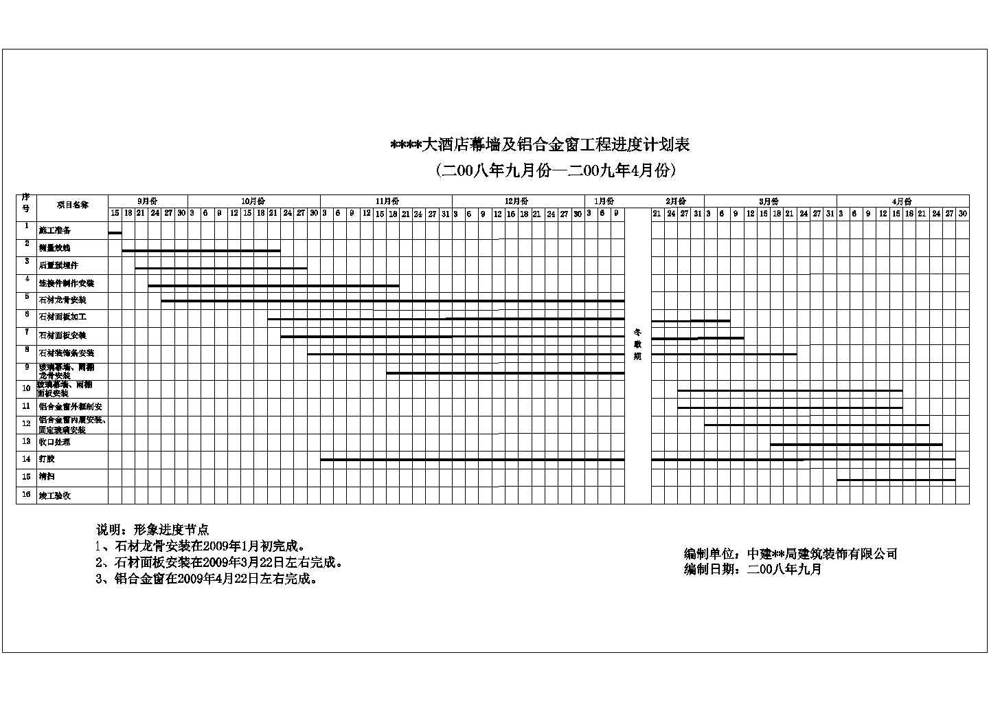 [陕西]酒店幕墙及铝合金窗工程施工方案