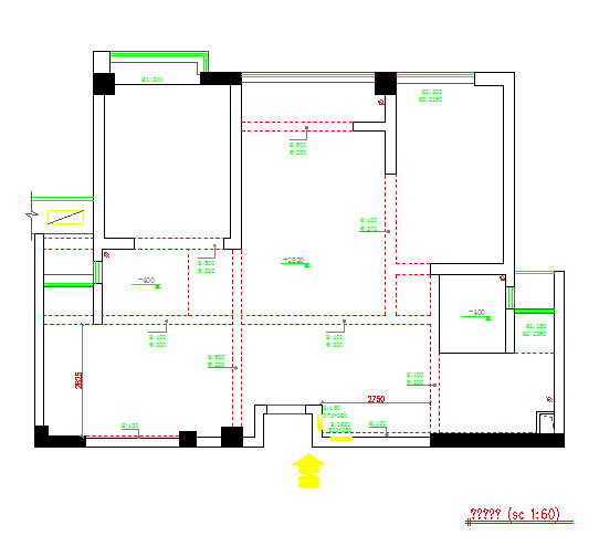 现代风格高档三居室样板间装修设计cad施工图（含样板间装修效果图）