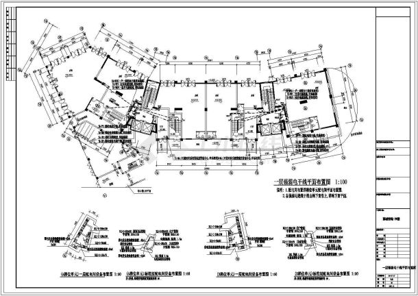 某一类高层住宅楼工程电气平面图设计-图一