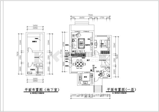 超详细的豪华三层别墅现代装修施工cad设计方案图-图一