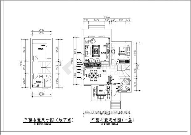 超详细的豪华三层别墅现代装修施工cad设计方案图-图二
