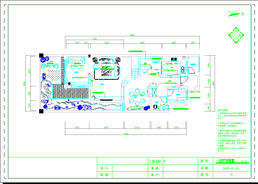 【广西】简约中式风格三层别墅装修设计施工图（附效果图）