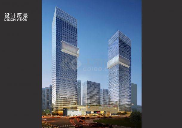 [方案][深圳]超高层玻璃幕墙双塔式商业综合体建筑设计方案文本精VIP-图二