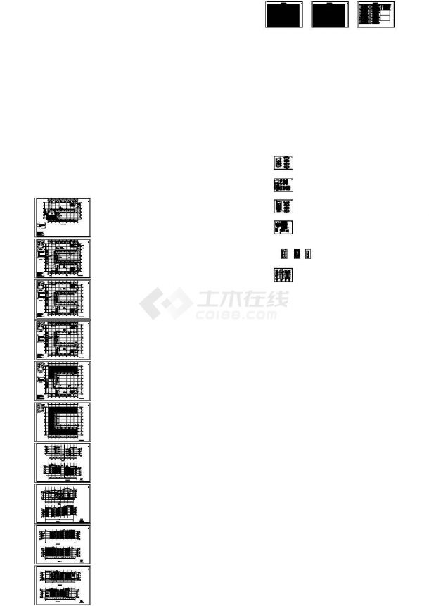 某16米四层服装加工企业厂房建筑设计图  建设用地面积70632m2-图一