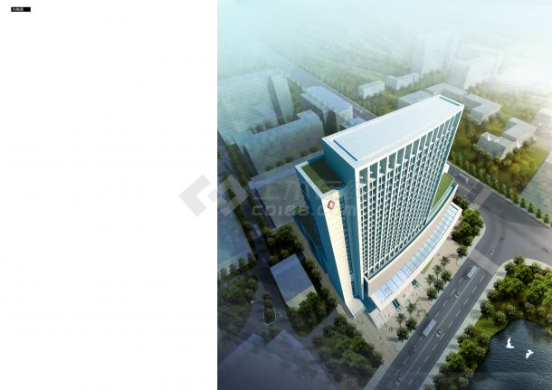 广州某24层医院门诊楼建筑设计方案文本jpg(建筑面积103884平方米）VIP-图一