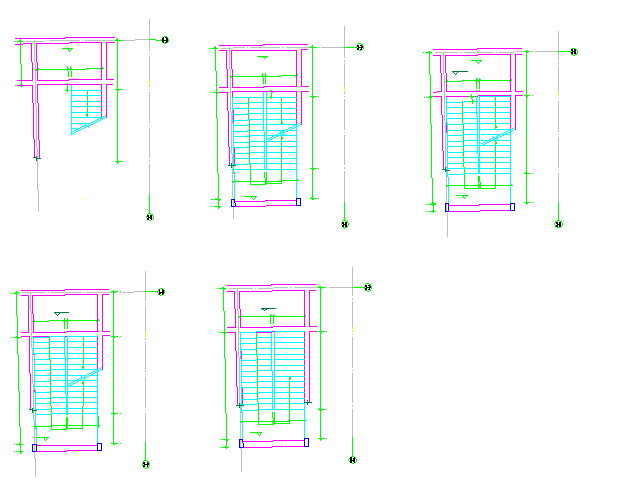 七层框架结构科技馆设计cad结构施工图（带连廊设计cad）_图1